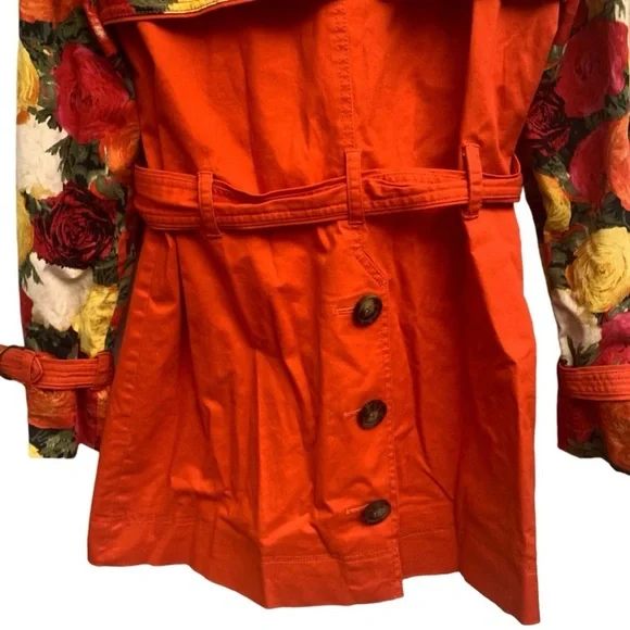 Anthropologie Elevenses Floral Trench Coat - Picture 5 of 14